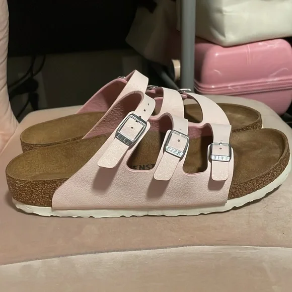 Brushed rose Birkenstock Florida Fresh sandals - Picture 2 of 8
